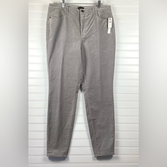Talbots NWT Flawless Jeans Women's 12 Slim Ankle Gray Stretch Denim High Rise - Picture 1 of 10